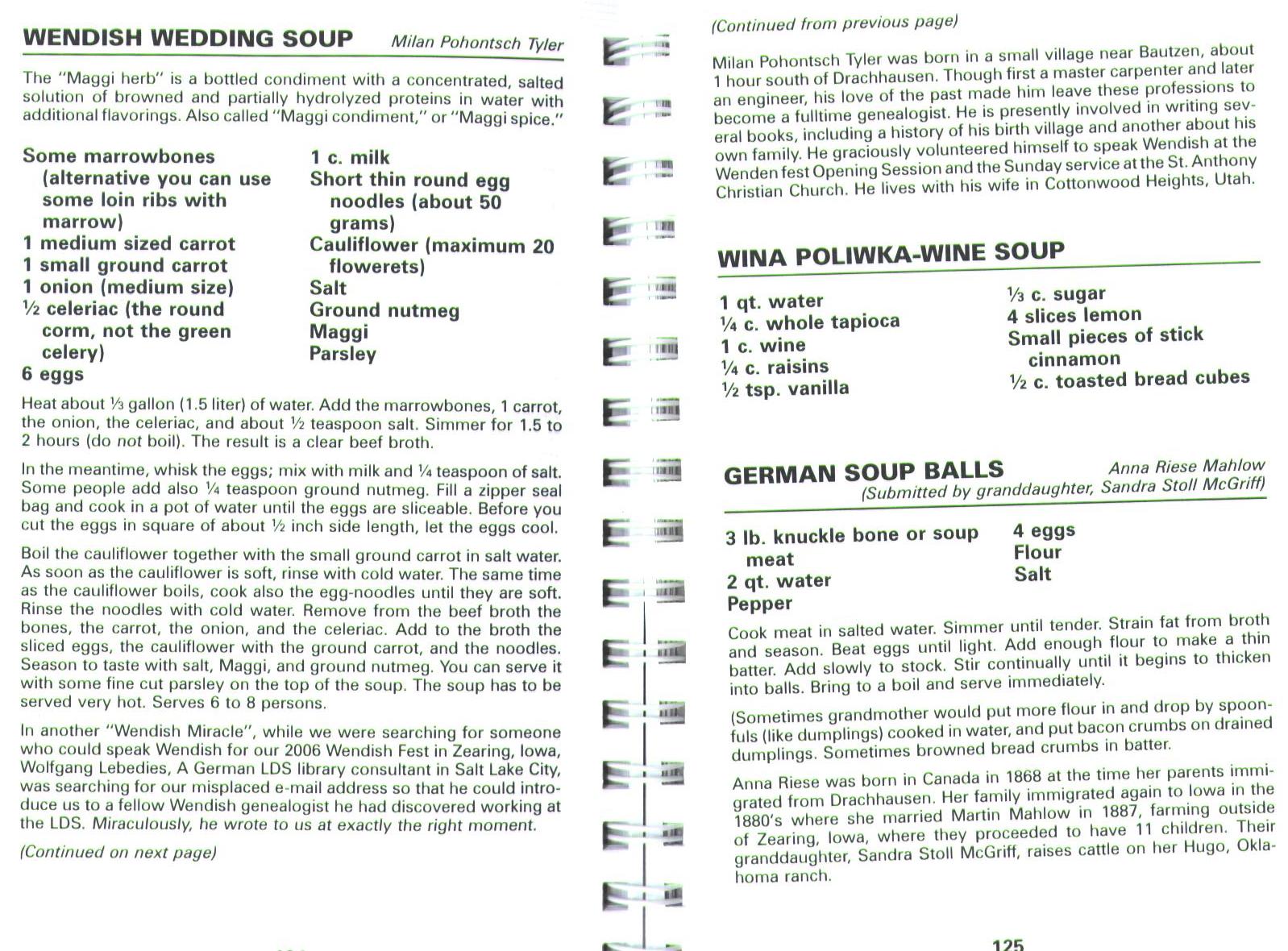 Wendish cook book, recipe example